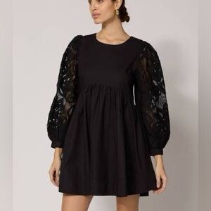 NWT Cleobella Nikita Black Lace Mini Dress Sz Medium